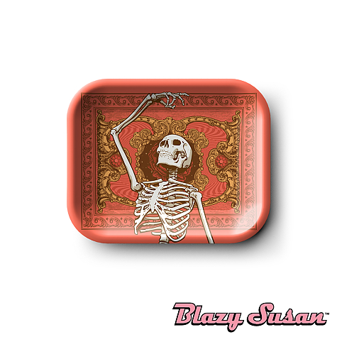 Dead Head Framed Skeleton Rolling Tray by Blazy Susan